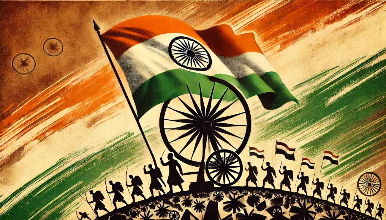 भारतीय राष्ट्रीय ध्वज, चरखा और स्वतंत्रता संग्राम